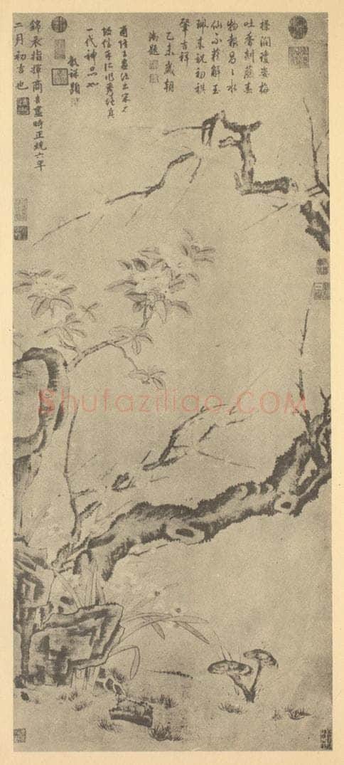 明 商喜《岁朝图》国画作品