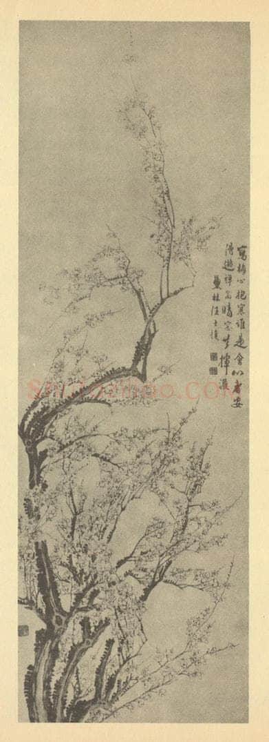 清 汪士慎《梅花》国画作品