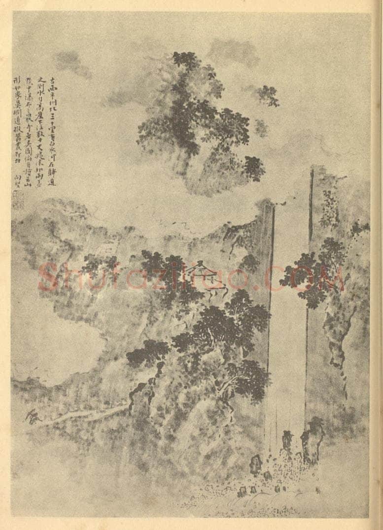 清 黄向坚《山水图（二）》国画作品