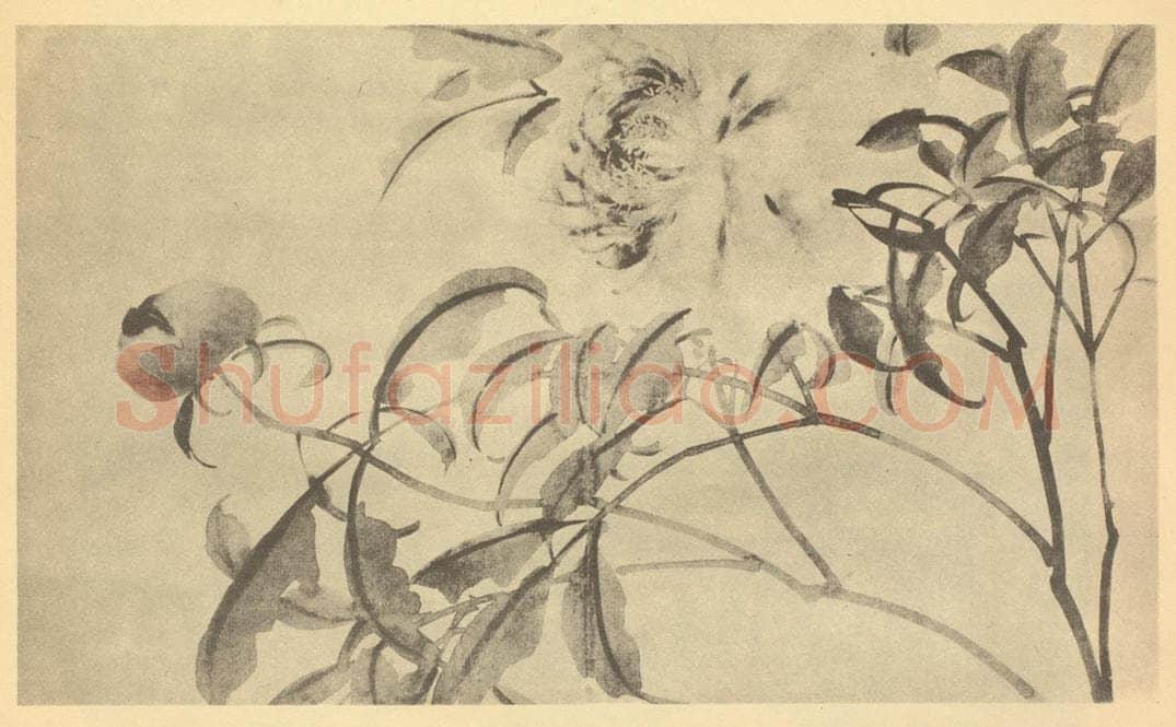 清 吴熙载《芍药》国画作品