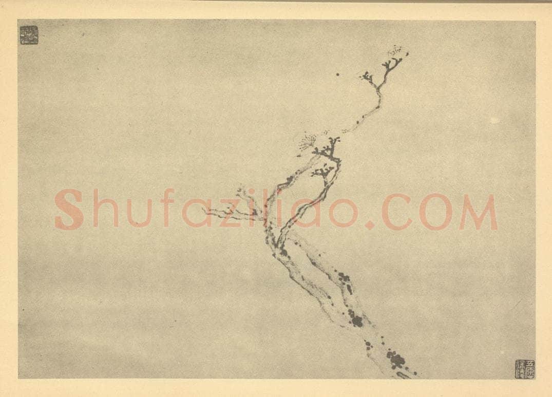 清 金俊明《梅花（七）》国画作品