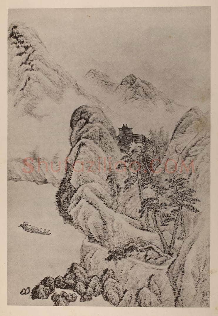 清 吴历《山水册（六）》国画作品