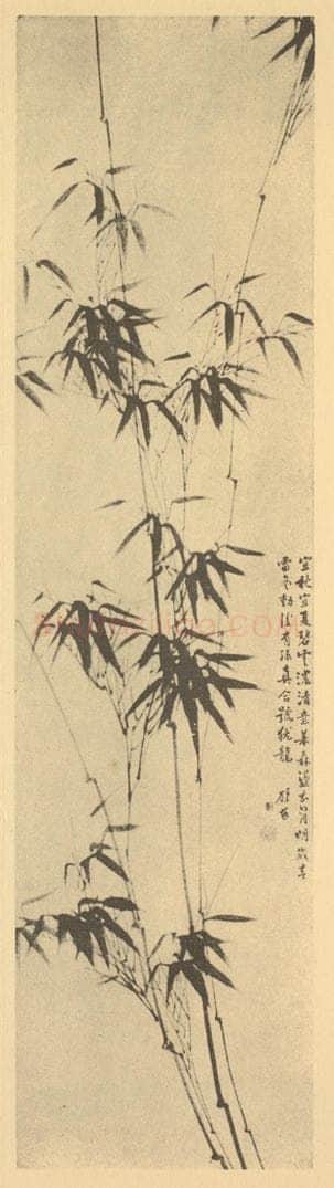 清 顾莼《竹》国画作品