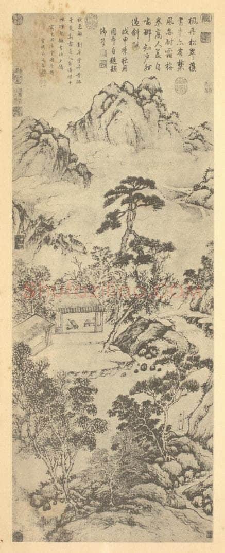 明 莫是龙《山水轴（二）》国画作品