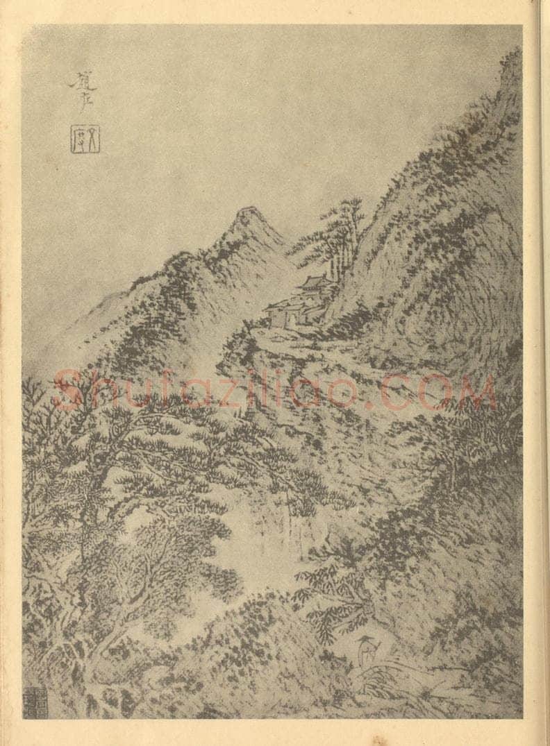 明 赵左《山水图（三）》国画作品