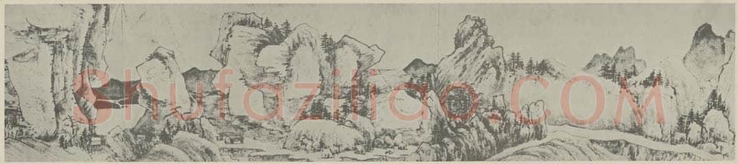 清 程正揆《江山卧游图卷(一)》国画作品