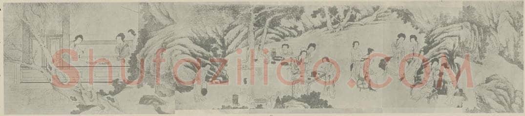 清 改琦《临仇十洲美人图卷（四）》国画作品