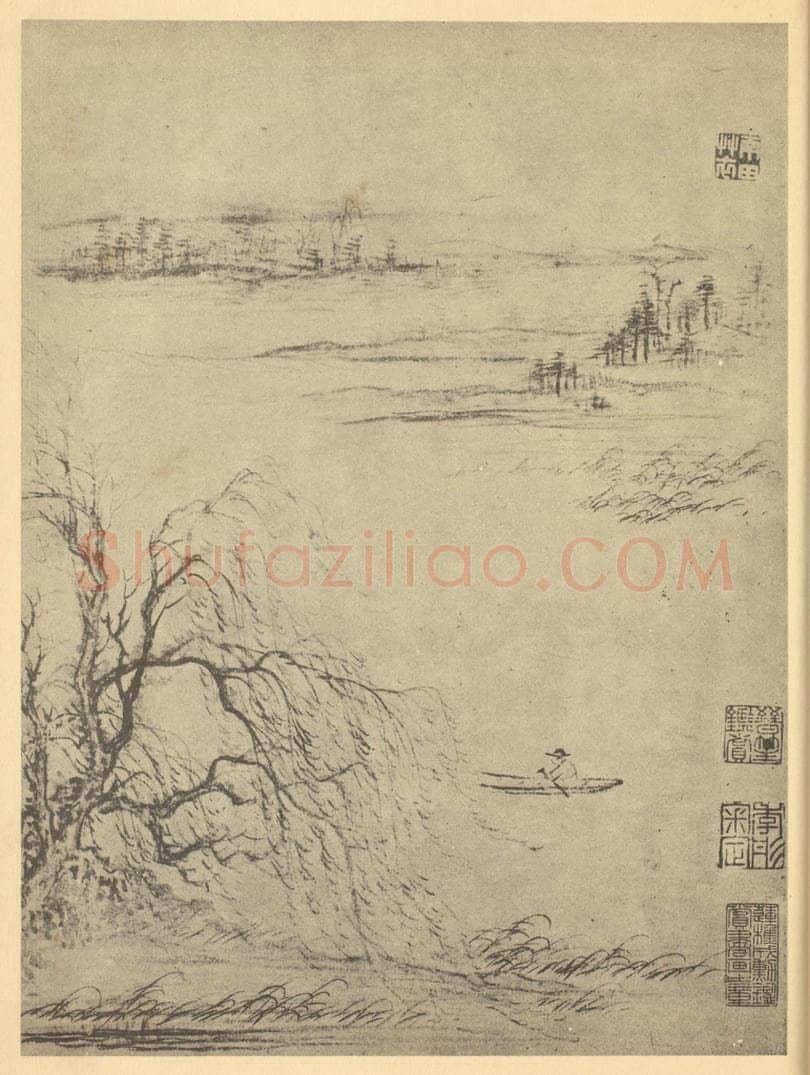 清 恽寿平《山水图（三十）》国画作品