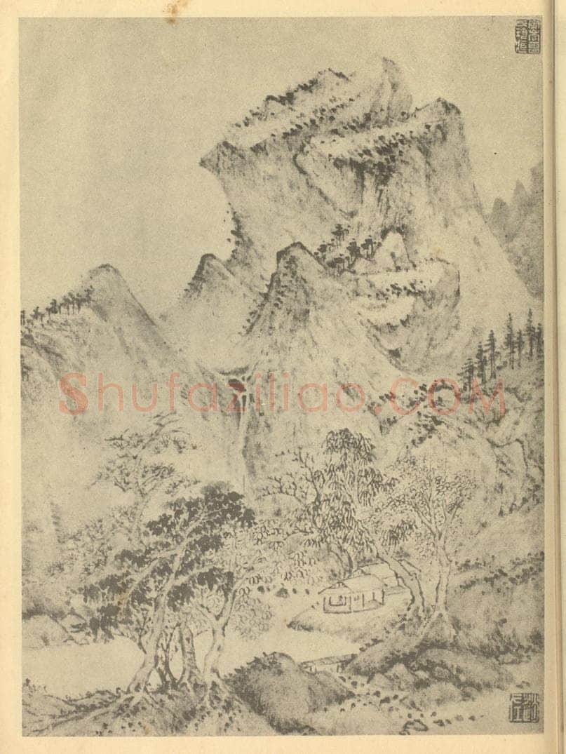 明 赵左《山水图（六）》国画作品