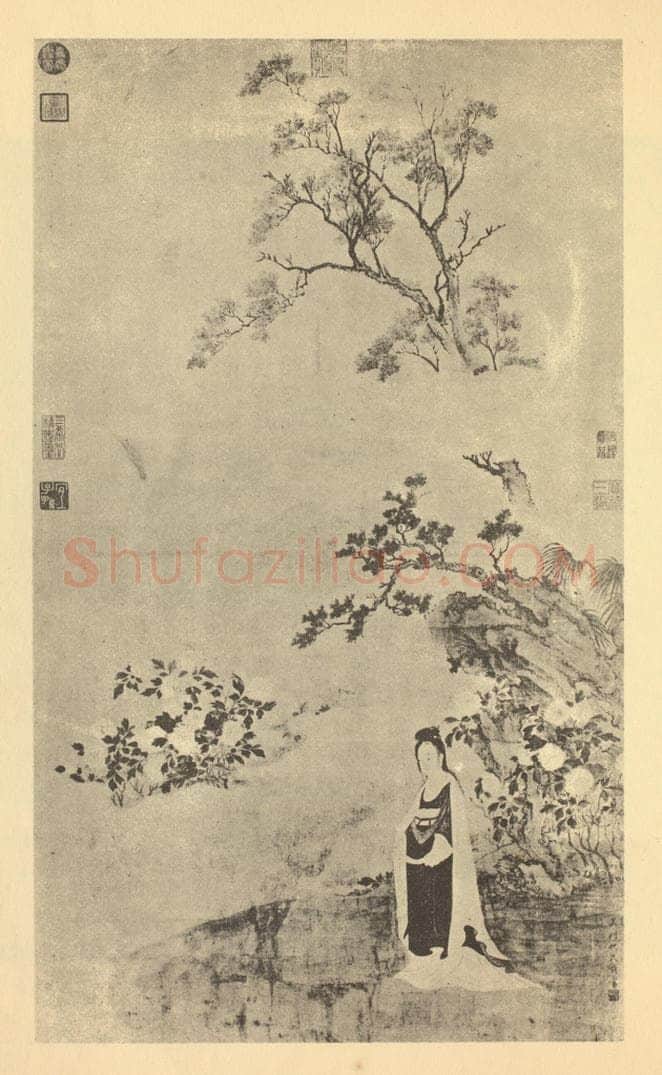 明 仇英《画唐人诗意》国画作品