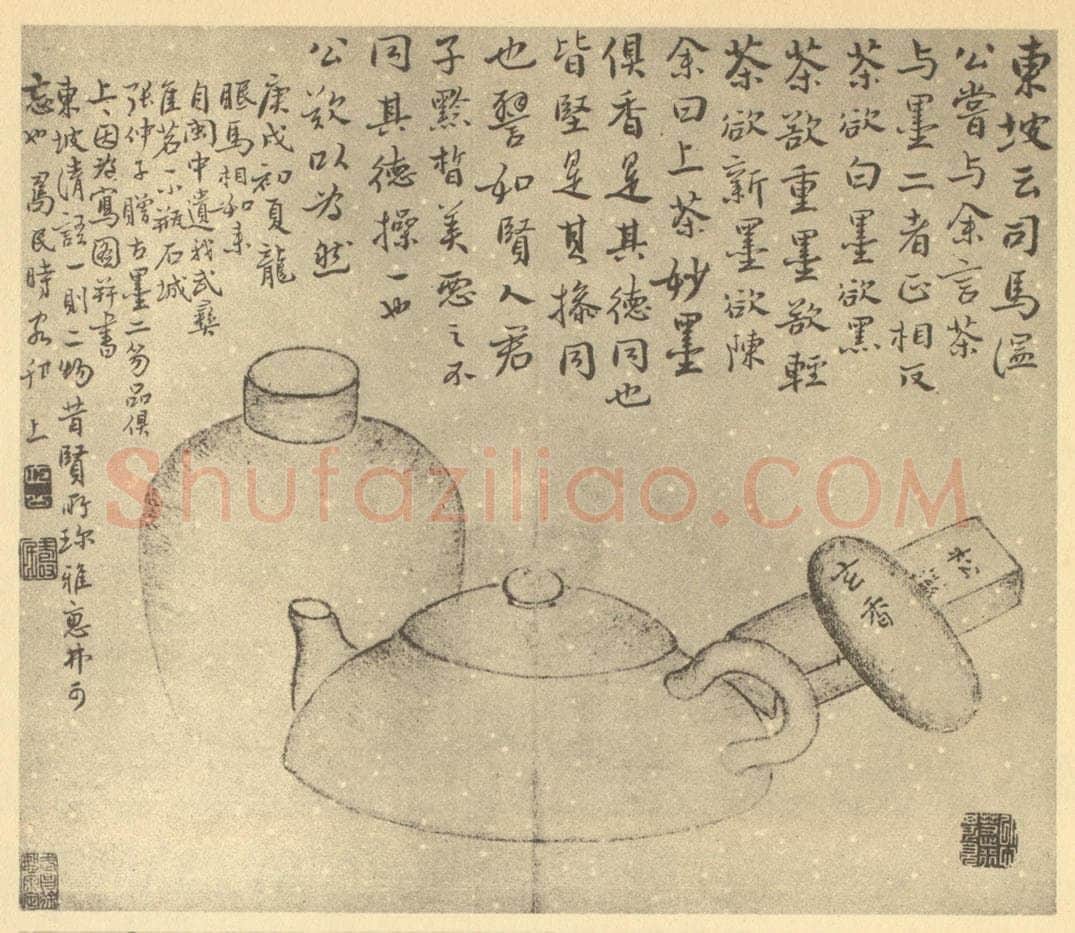 清 边寿民《蔬果器物杂画图(九)》国画作品