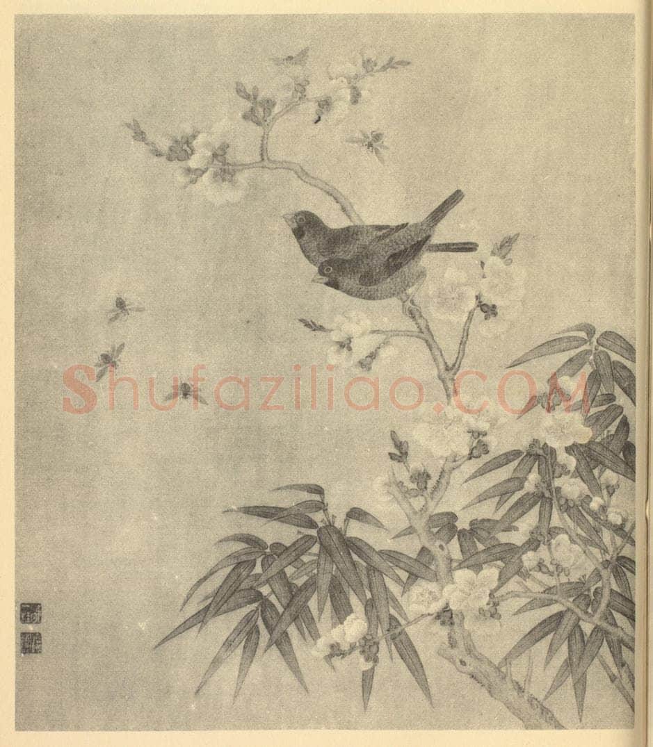 清 邹一桂《花鸟图(三)》国画作品