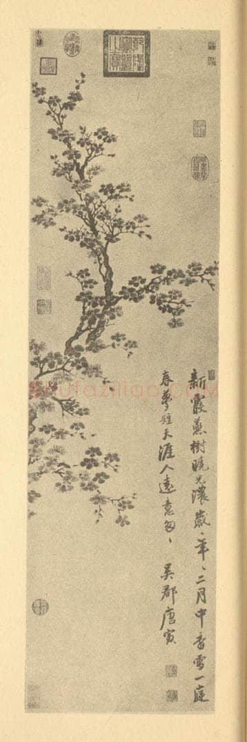 明 唐寅《杏花图》国画作品