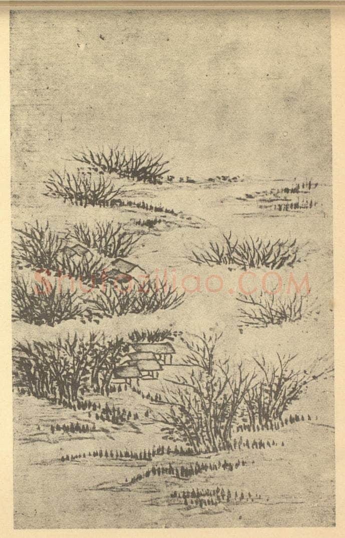清 永瑢《山水图(八)》国画作品