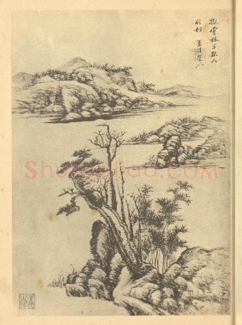清 吴历《山水图(五)》国画作品