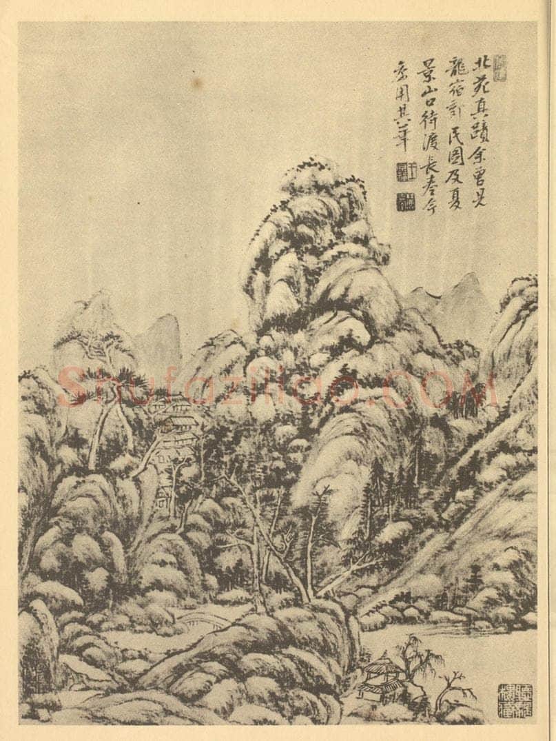 清 王原祁《山水图（二十二）》国画作品