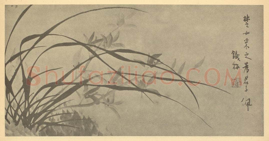 清 胡璋《兰》国画作品