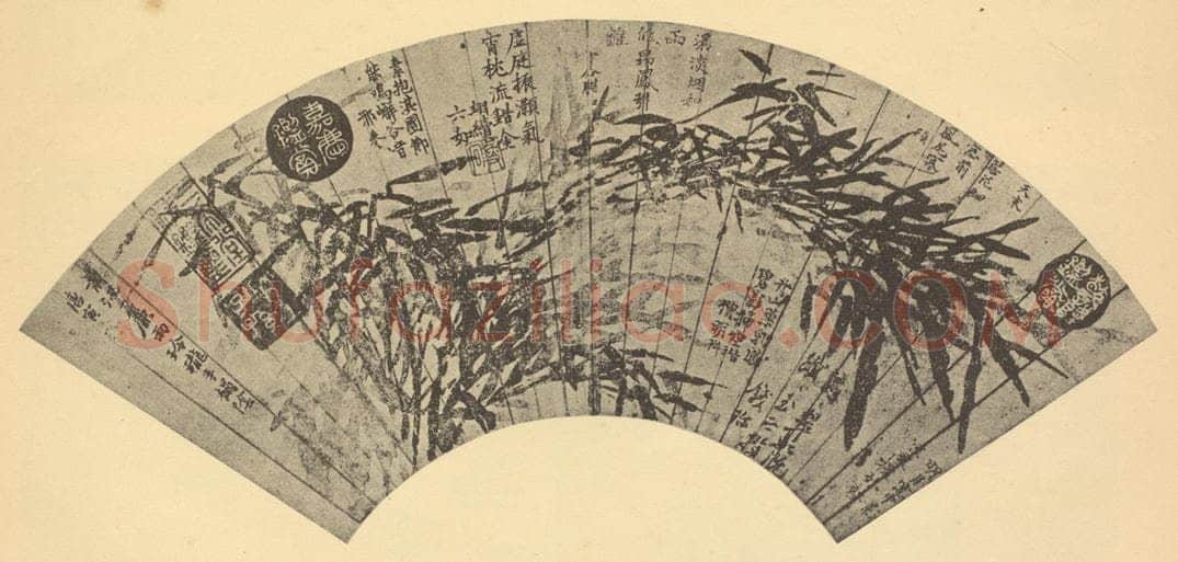 明 唐寅《竹》国画作品