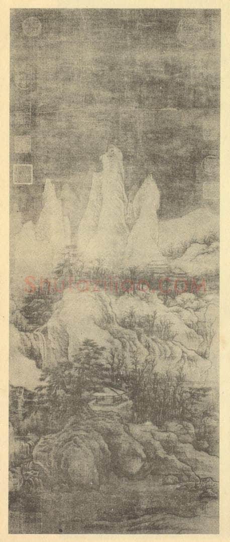 宋 李成《山水轴(五)》国画作品