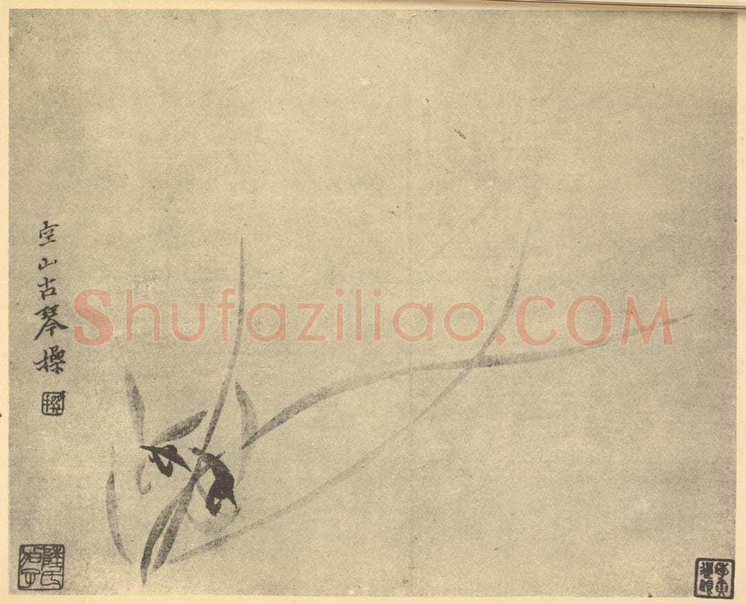 清 陈撰《兰》国画作品