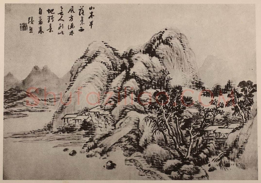 清 张熊《山水册（八）》国画作品