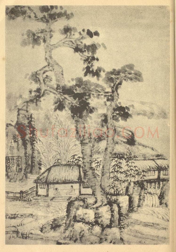 清 髡残《山水图(八)》国画作品