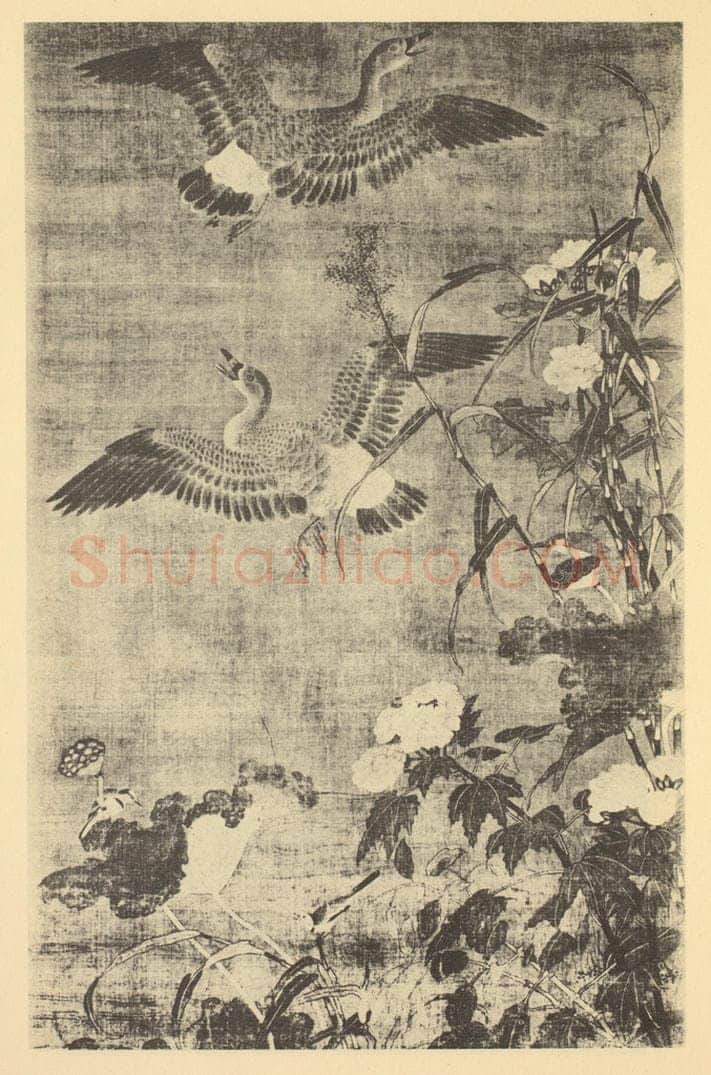 宋·辽 崔白《秋蒲蓉宾图》国画作品