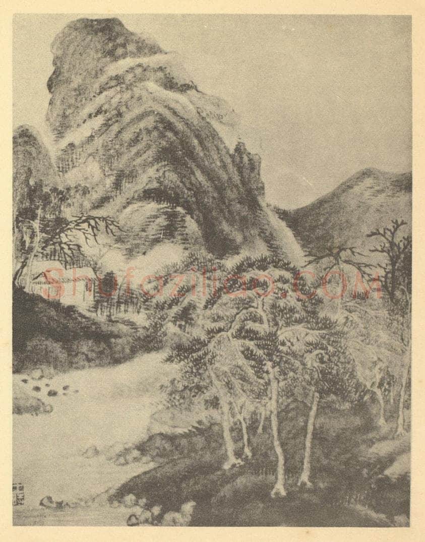 清 王时敏《山水图(七)》国画作品