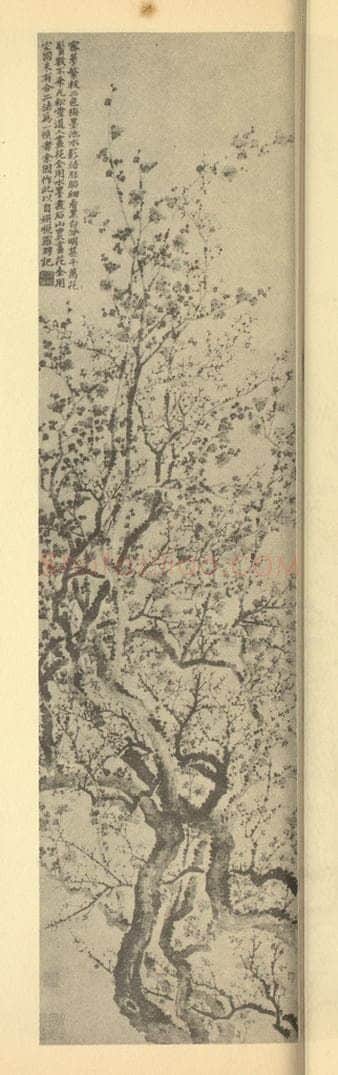 清 罗聘《梅花》国画作品