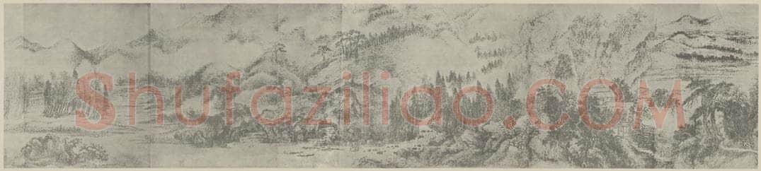 清 王翚《临安山色卷(二)》国画作品