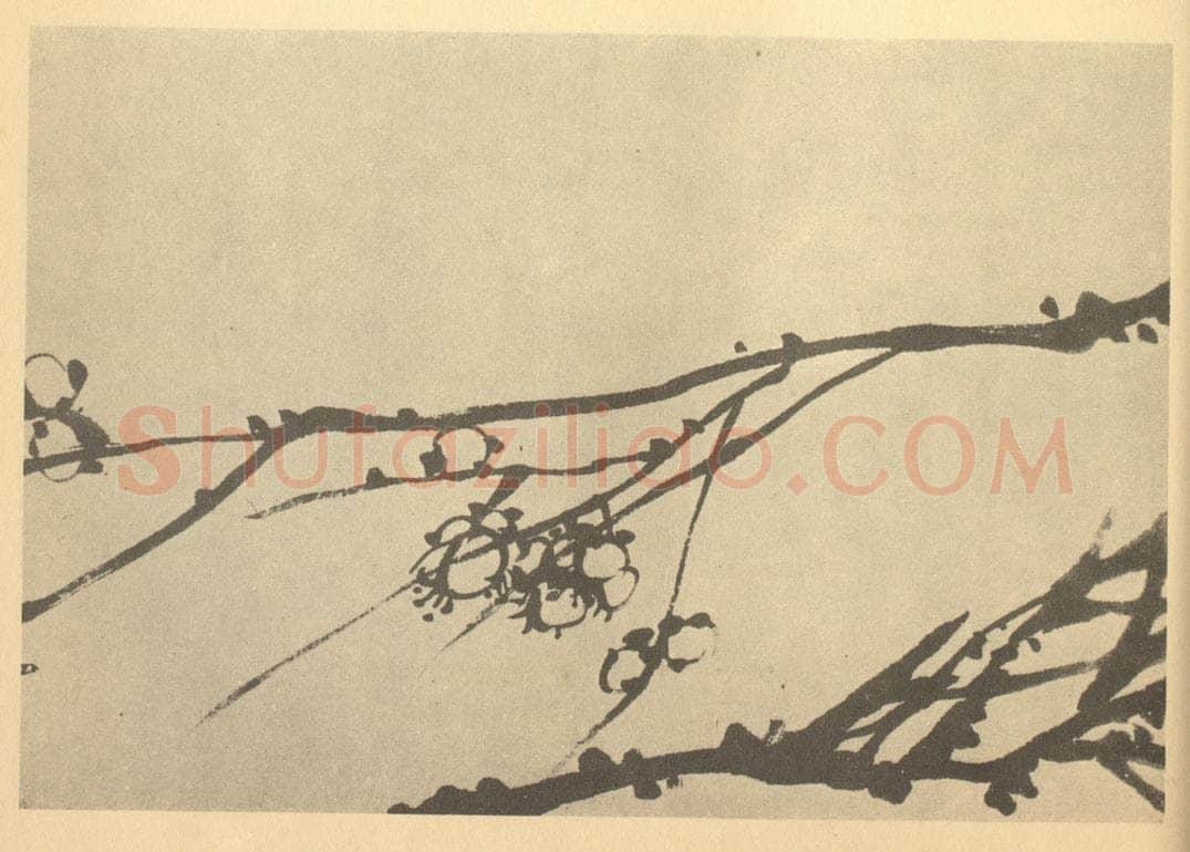 清 赵之谦《画梅法(四)》国画作品