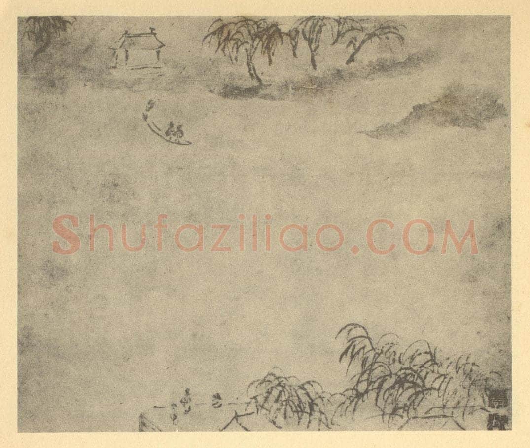 明 胡玉昆《山水图（十五）》国画作品