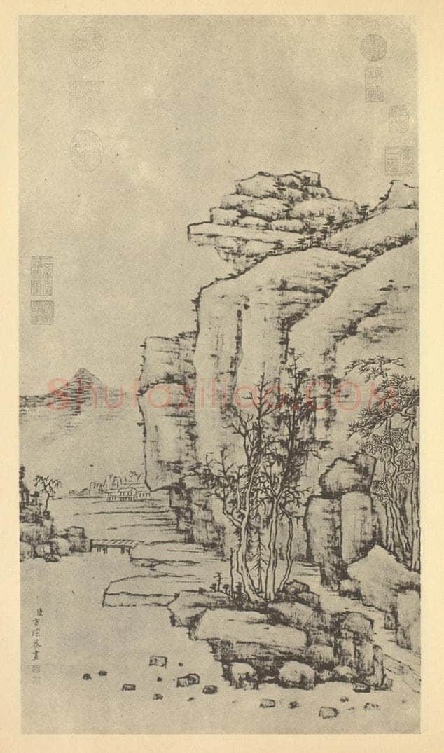 清 方琮《山水轴（二）》国画作品