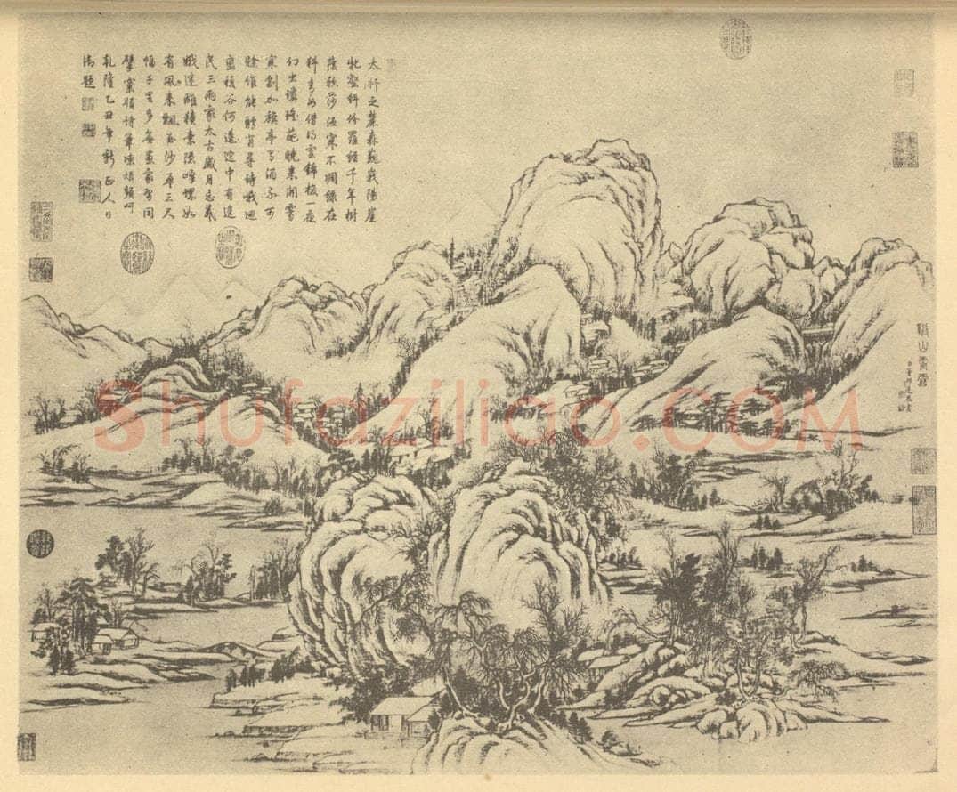 清 董邦达《山水图（一）》国画作品