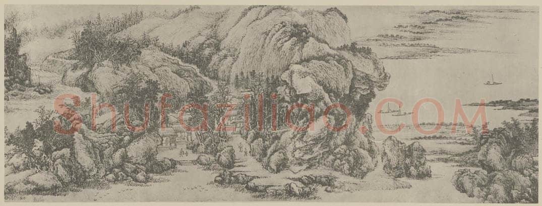 清 王翚《溪山无尽图卷(二)》国画作品