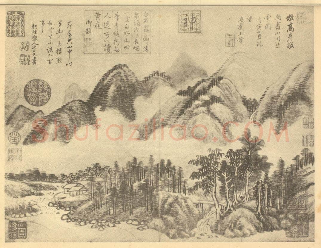 清 王翚《山水图(九)》国画作品