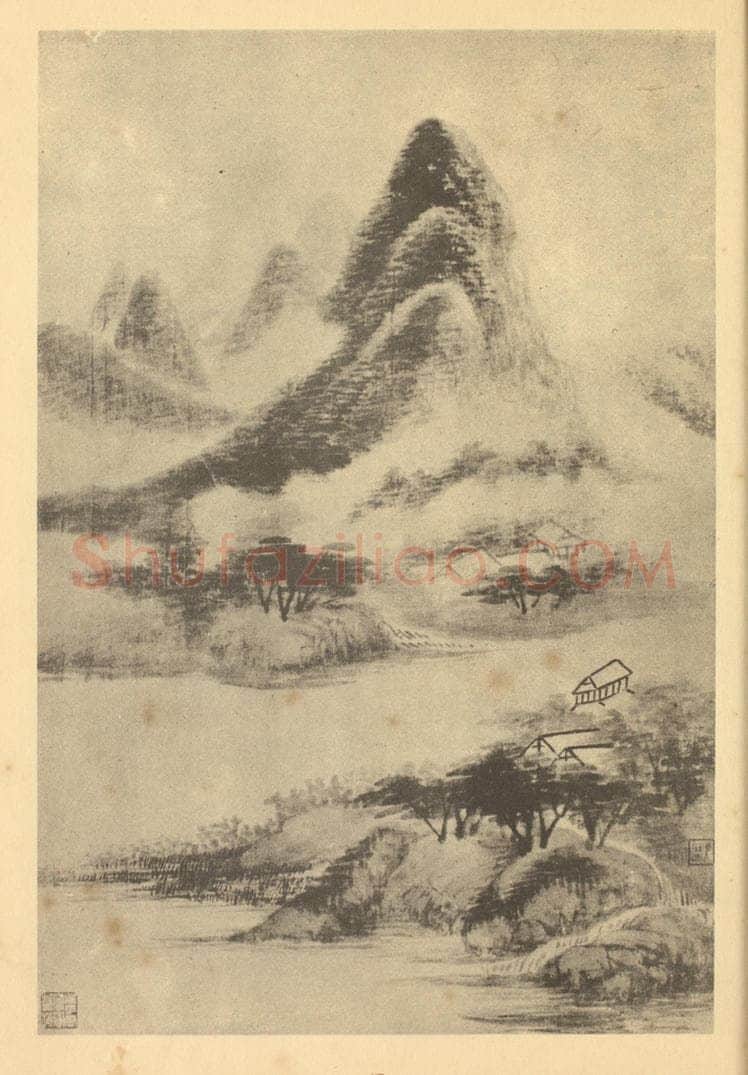 清 吴历《山水图(四)》国画作品