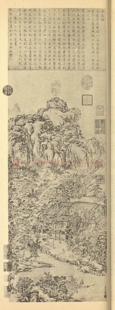 清 董邦达《山水轴（一）》国画作品