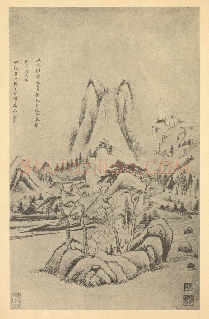 明 董其昌《山水轴（十）》国画作品