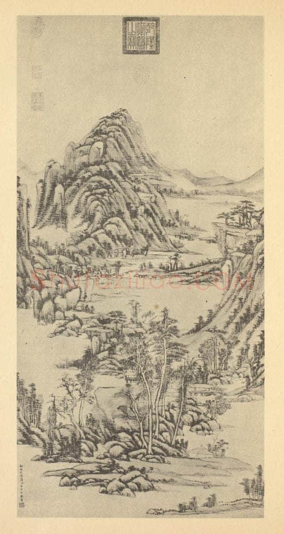 清 王原祁《山水轴（三十）》国画作品