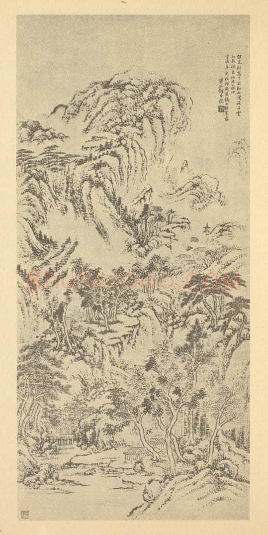 清 何维朴《山水轴（二）》国画作品