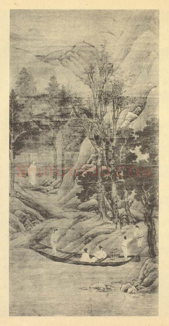 元 赵孟俯《山水轴(二)》国画作品
