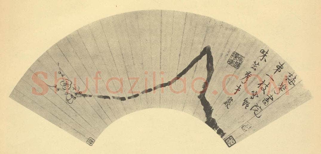 清 伊秉绶《梅花》国画作品