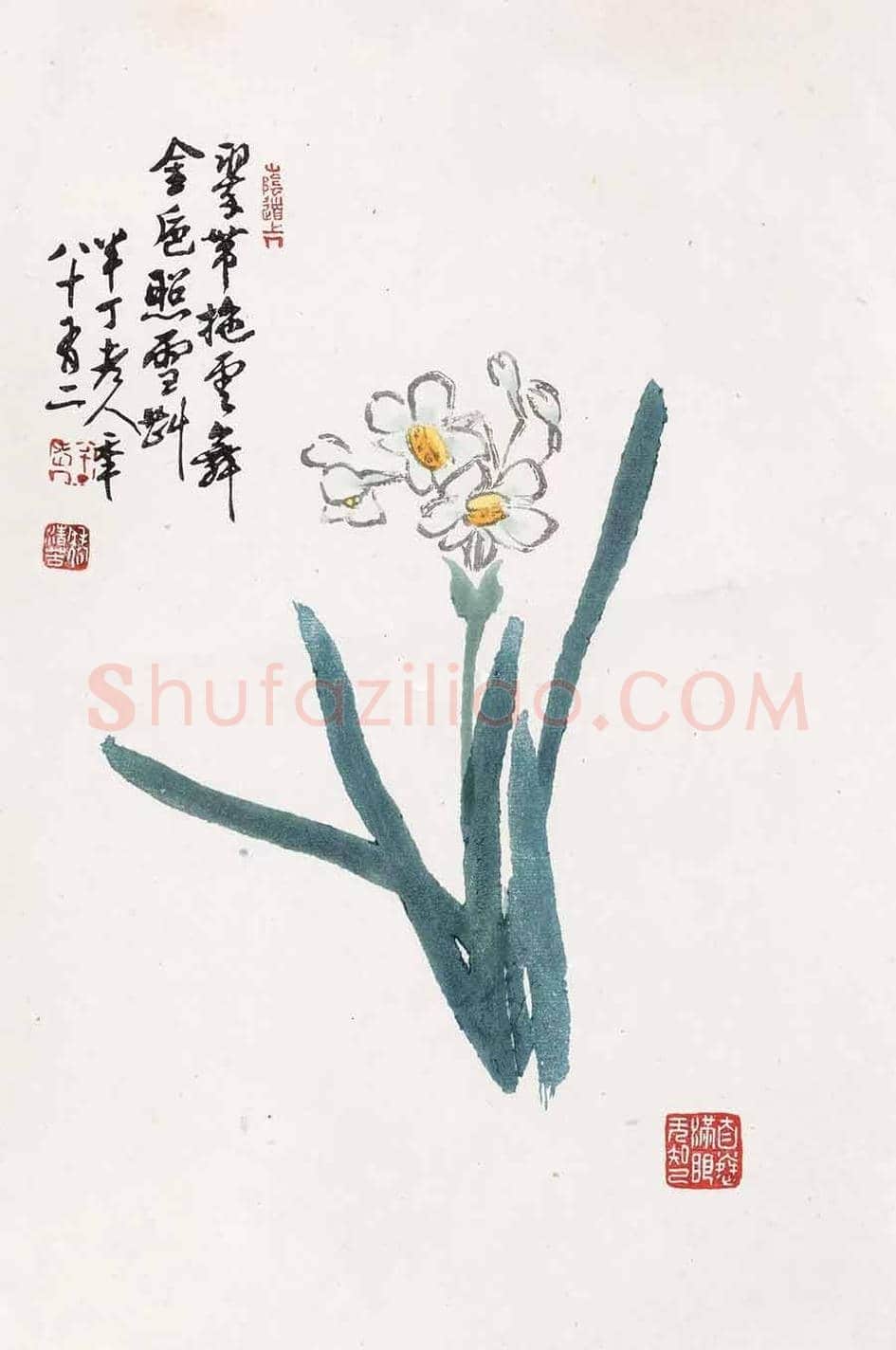 名家笔下的水仙,万种风情,尽在不言中! | 书画百科