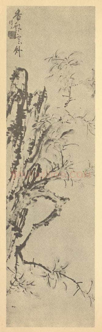 清 李方膺《桂花图》国画作品