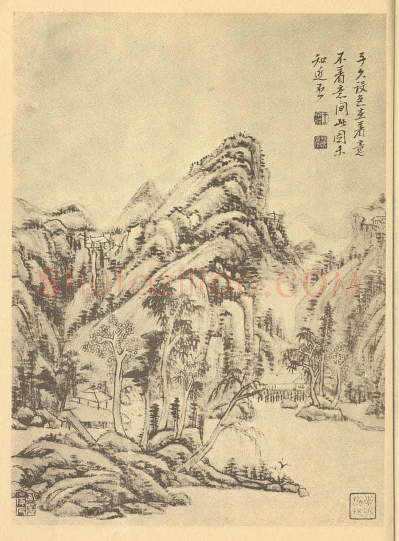 清 王原祁《山水图（二十七）》国画作品