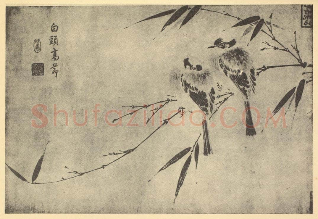 宋·辽 宋人《白头高节》国画作品
