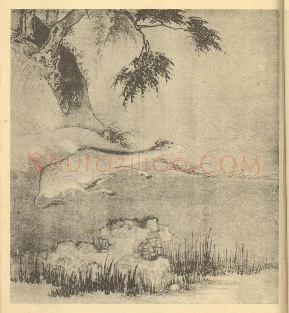 明 明人《八兽图（二）》国画作品