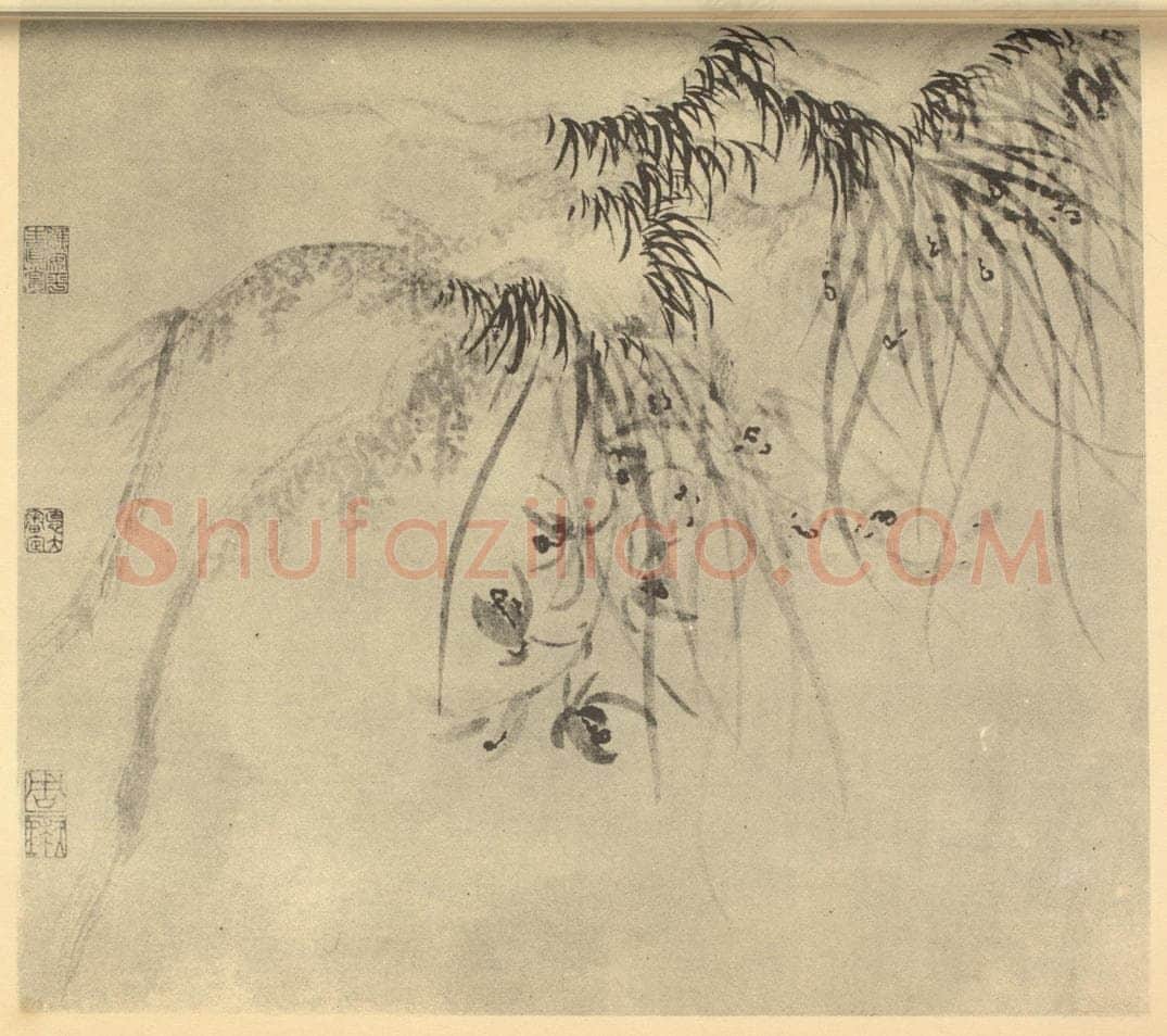 明 周天球《兰》国画作品