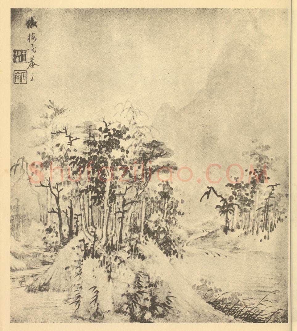 清 王翚《山水图（十二）》国画作品